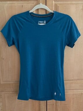 Smartwool Women Teal Short-Sleeve Merino Crew Tee